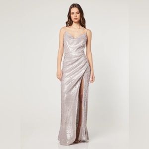 Elliatt Spinel Sequin Gown in Musk, Small, NWT